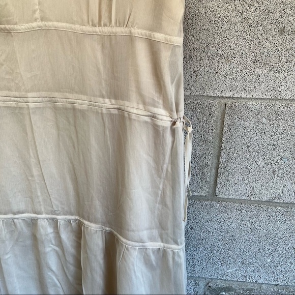 Gap Ivory Tiered Drawstring Dress - Picture 10 of 11